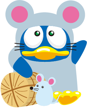 ねずみ(白)