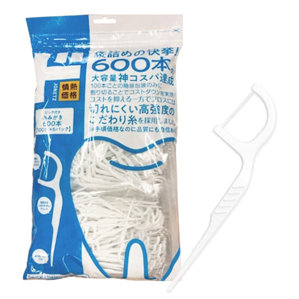 糸みがき超大容量600本入り（白）